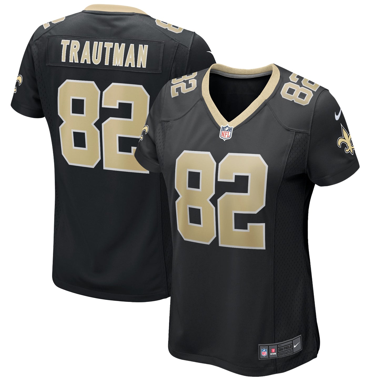 Adam Trautman New Orleans Saints Nike Women's Game Jersey - Black