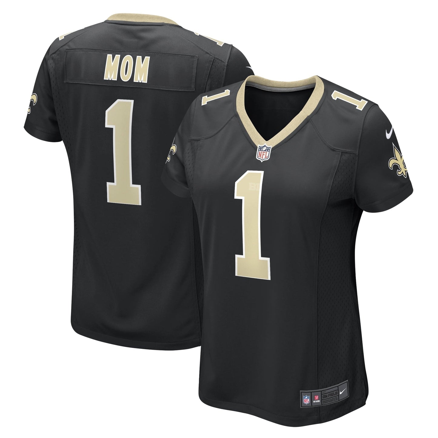Women's Nike Number 1 Mom Black New Orleans Saints Game Jersey