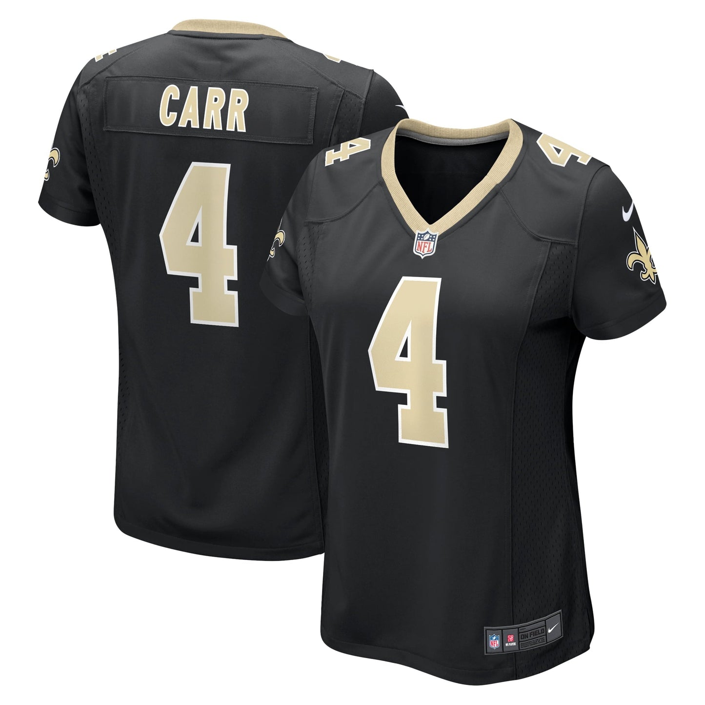 Women's Nike Derek Carr Black New Orleans Saints Game Jersey