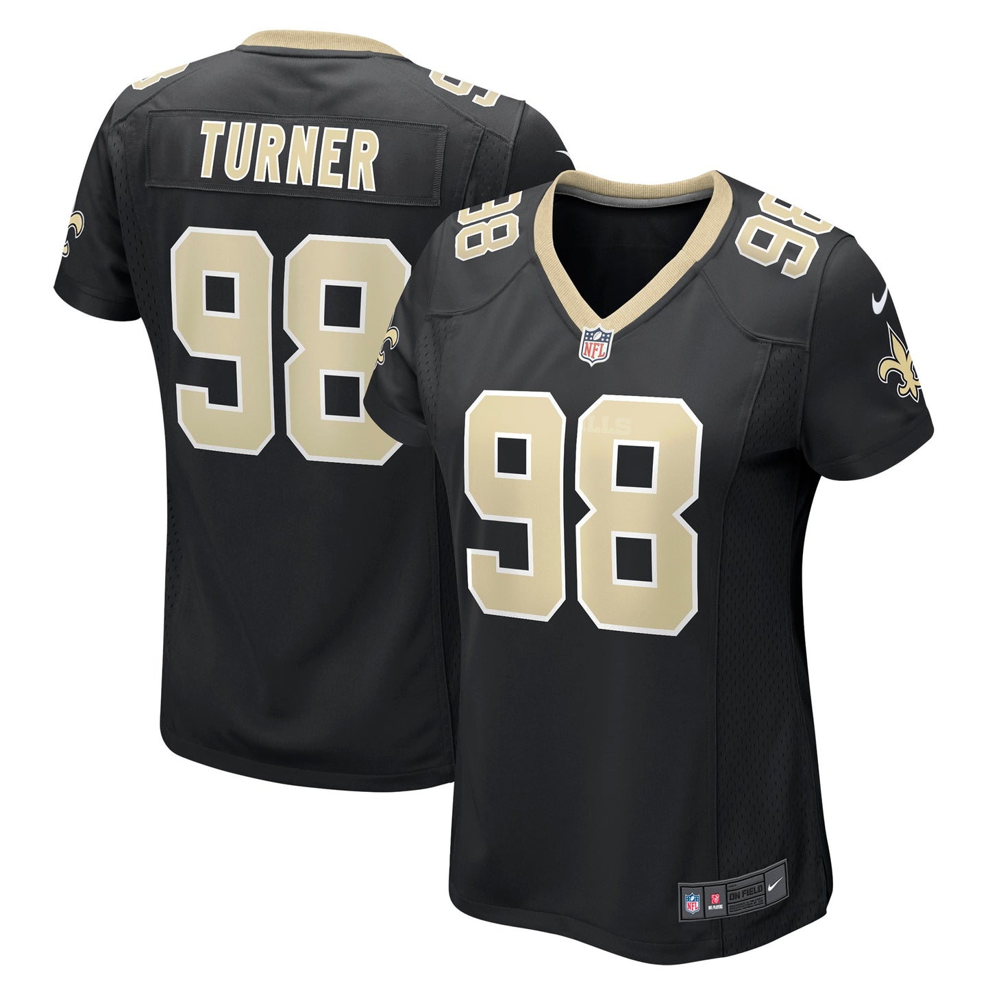 Payton Turner New Orleans Saints Nike Women's Game Jersey - Black