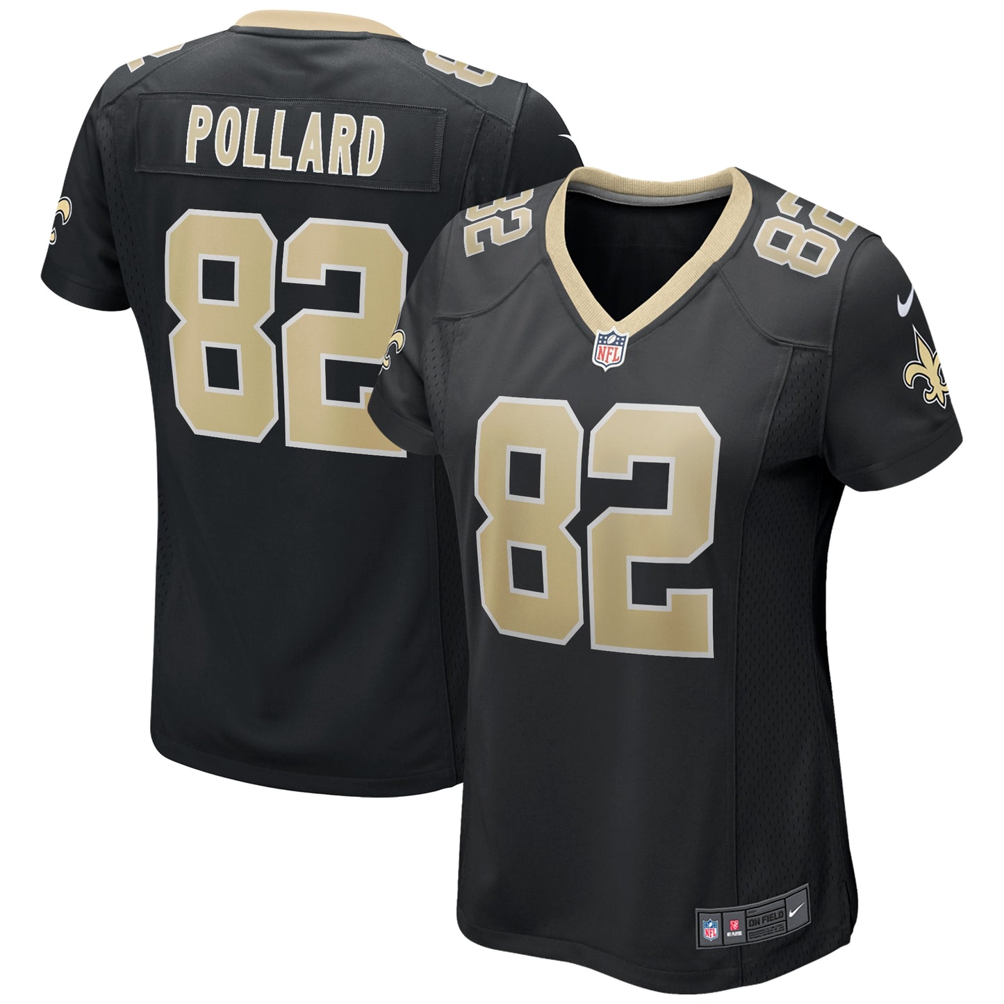 Bob Pollard New Orleans Saints Nike Women's Game Retired Player Jersey - Black