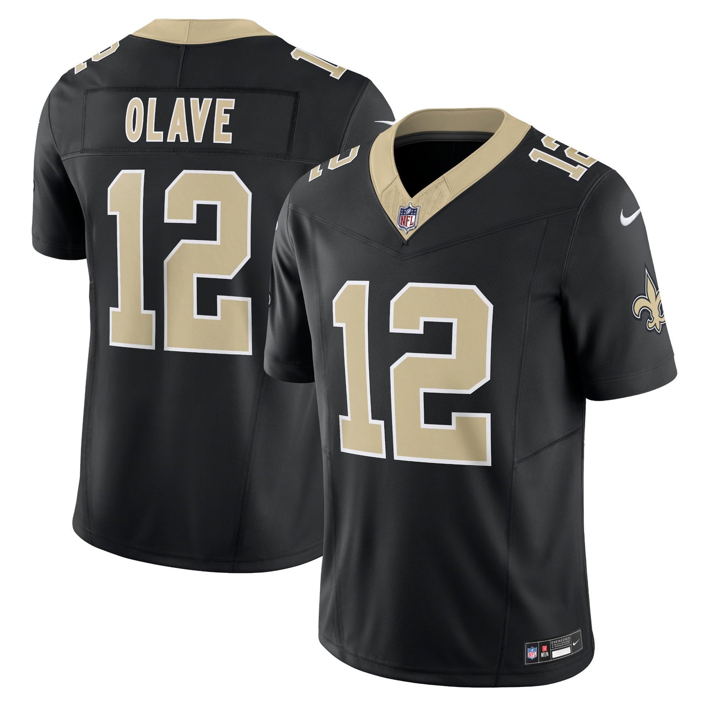 Men's Nike Chris Olave Black New Orleans Saints Vapor F.U.S.E. Limited Jersey