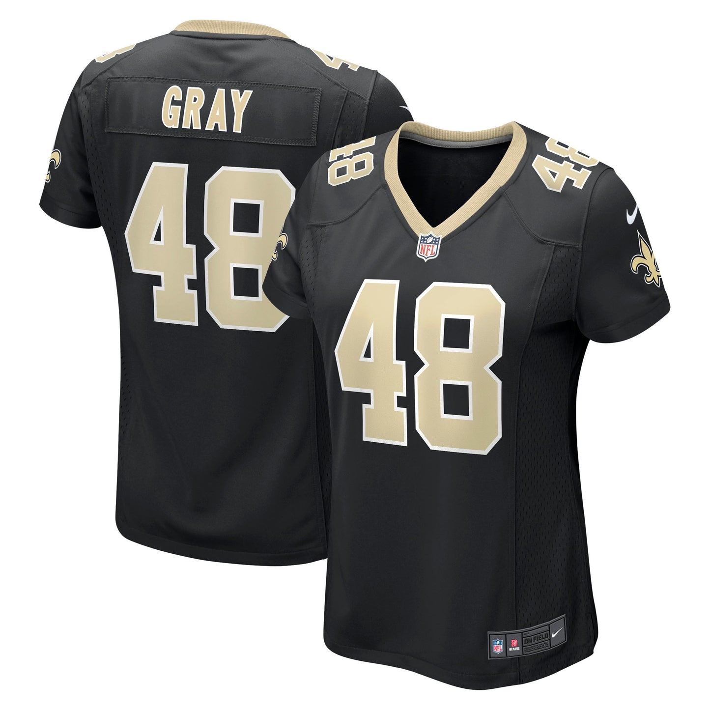 J.T. Gray New Orleans Saints Nike Women's Game Jersey - Black