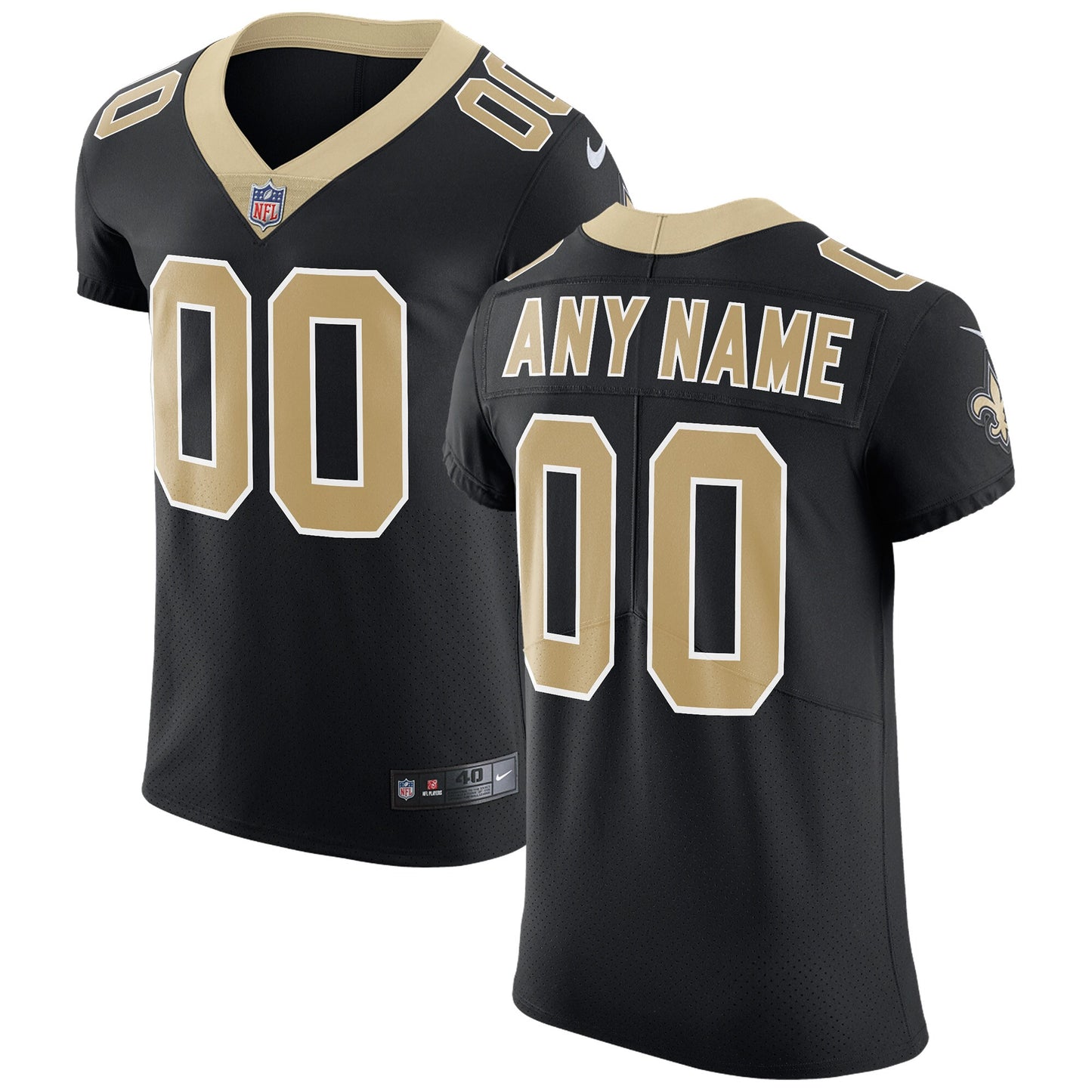 New Orleans Saints Nike Vapor Untouchable Custom Elite Jersey - Black