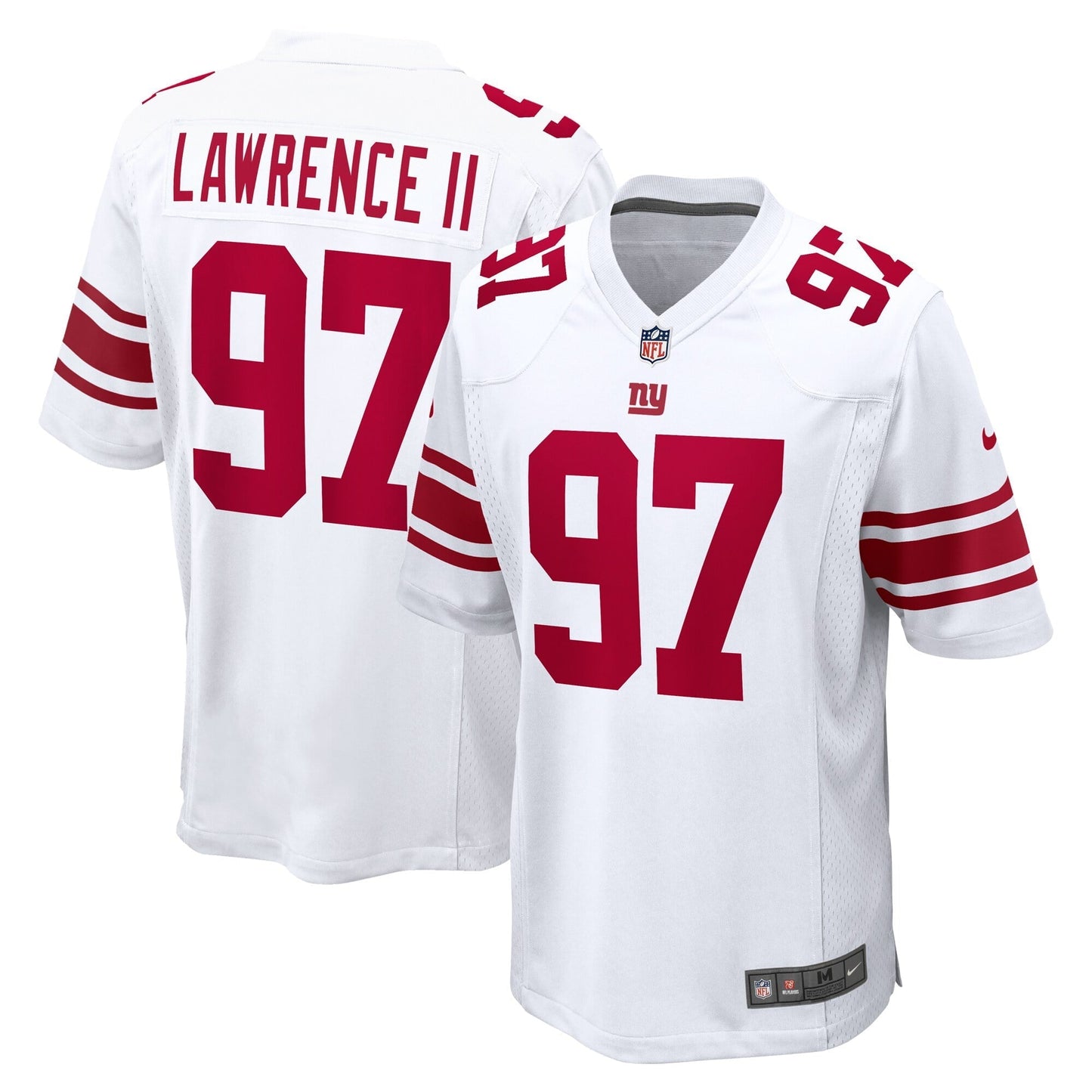 Men's Nike Dexter Lawrence II White New York Giants Game Player Jersey