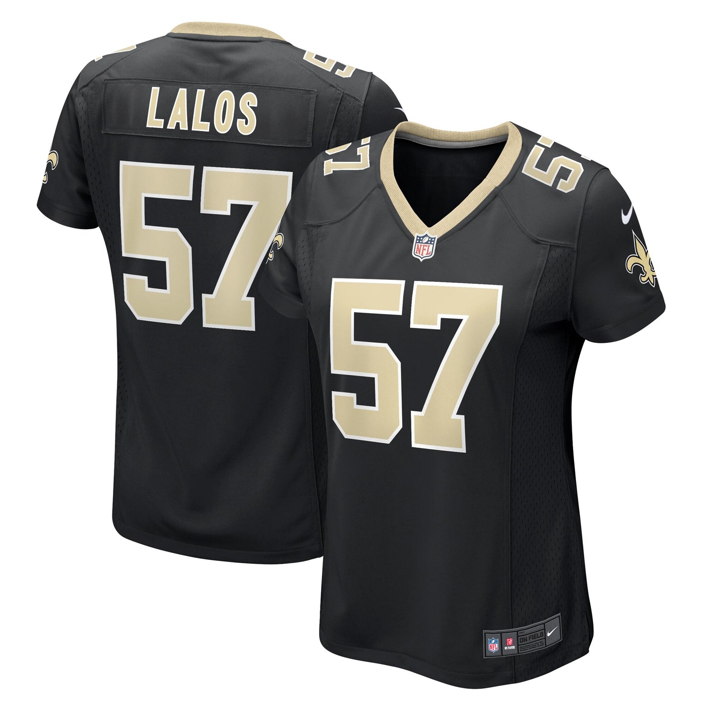 Niko Lalos New Orleans Saints Nike Women's Team Game Jersey -  Black
