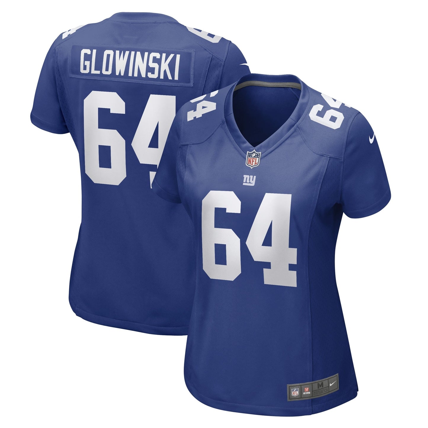 Women's Nike Mark Glowinski Royal New York Giants Game Player Jersey
