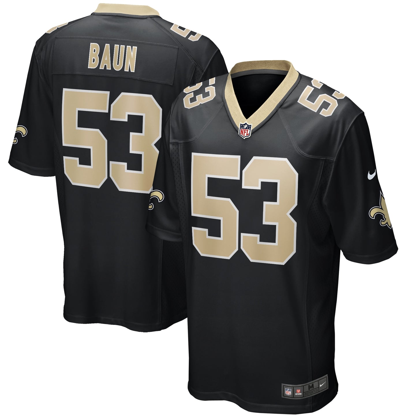 Zack Baun New Orleans Saints Nike Game Player Jersey - Black