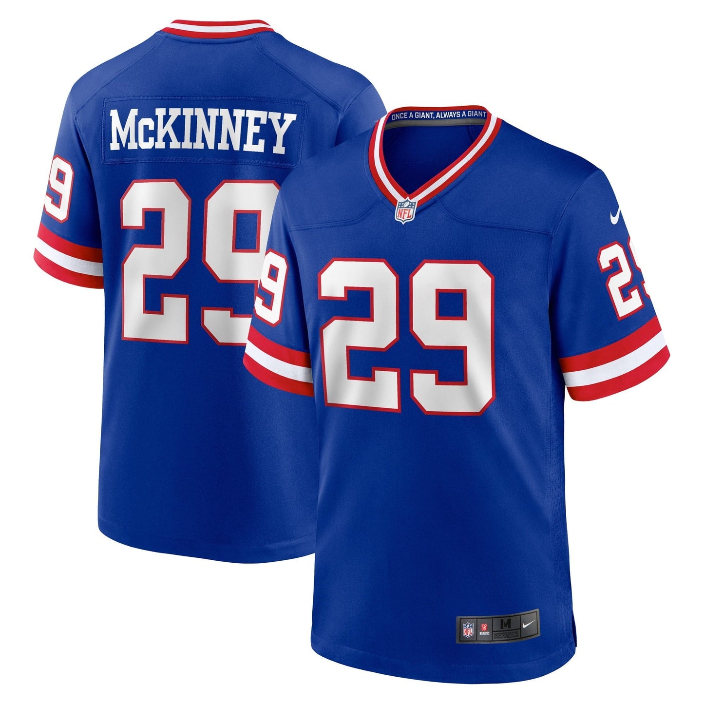 Men's Nike Xavier McKinney Royal New York Giants Classic Player Game Jersey