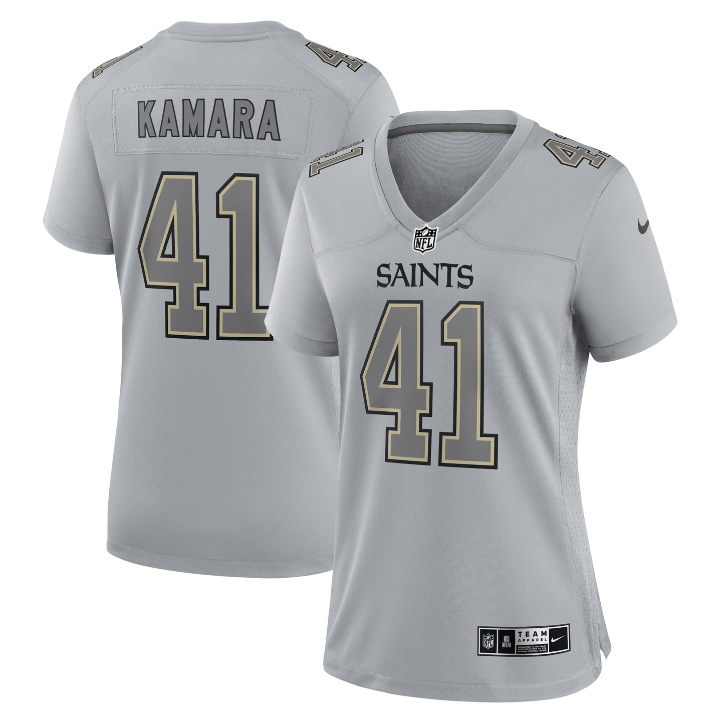 Alvin Kamara New Orleans Saints Nike Women's Atmosphere Fashion Game Jersey - Gray